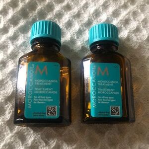 MOROCCANOIL 2-Mini EMPTY Glass Bottles Only / Authentic / Made in Israel